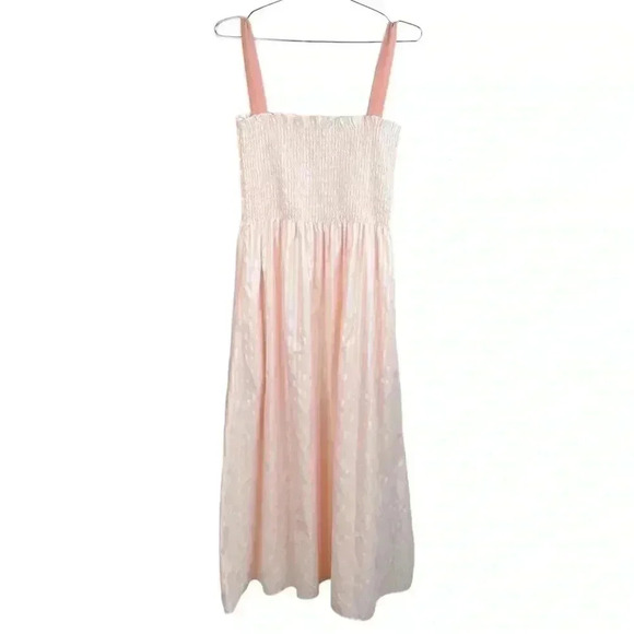 Petersyn Pink And White Cherish Striped Smocked Maxi Dress - Picture 3 of 8